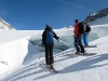 Skiing down the Ottema Glacier